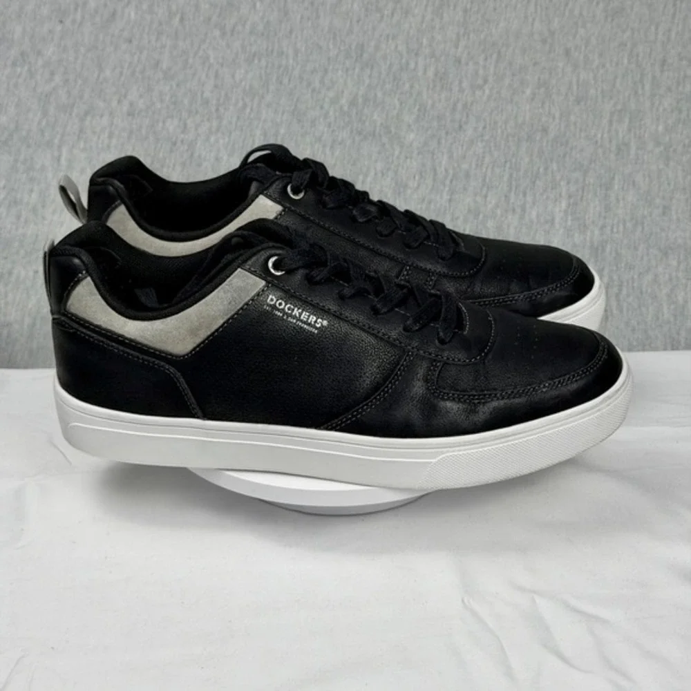 Dockers Mens 90-92005 Black Grey Low Top Casual Sneakers‎ Size 11.5M DK226968